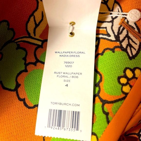 TORY BURCH Wallpaper Floral Twill Nadia Retro Mini Dress Nostalgic Vacation 4 - Picture 12 of 16